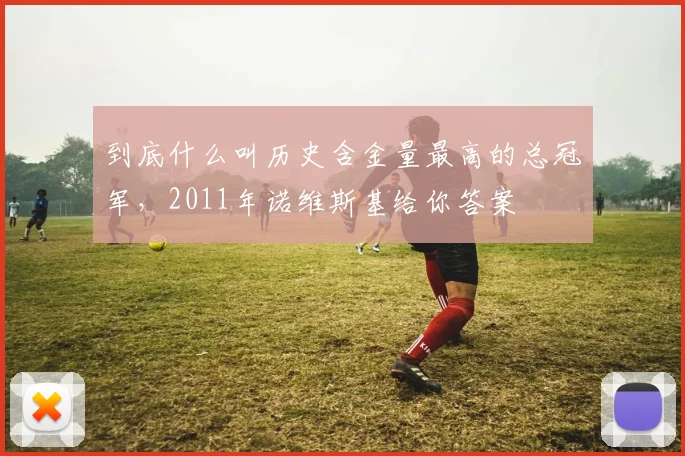 到底什么叫历史含金量最高的总冠军，2011年诺维斯基给你答案